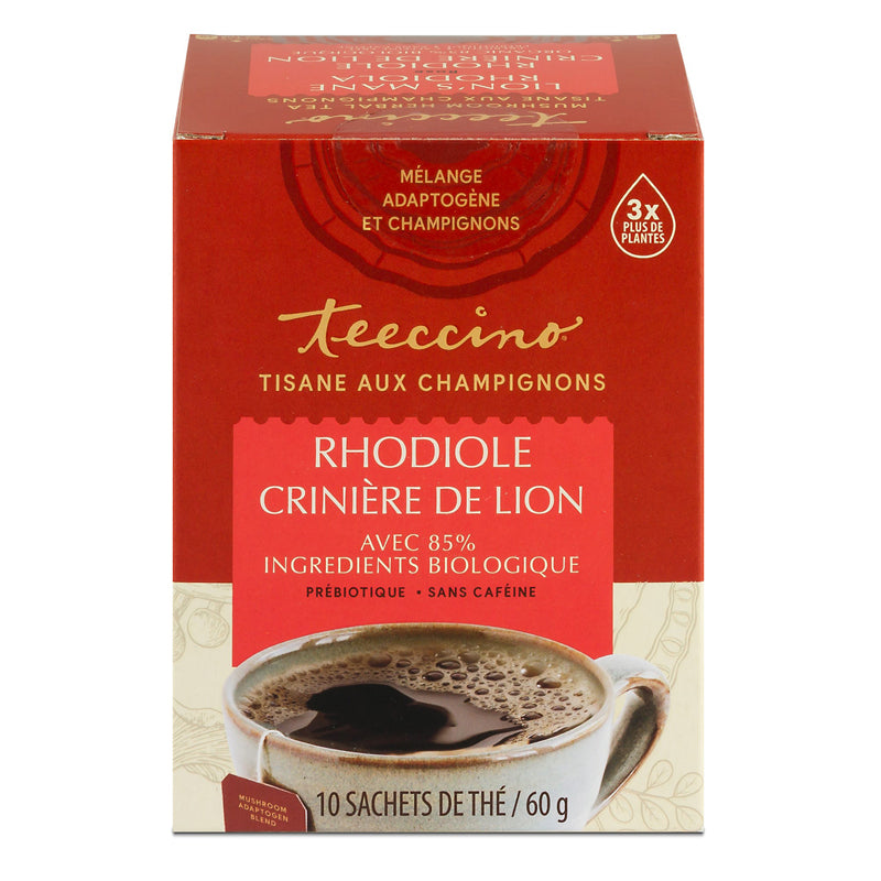Herbal Tea Lion's Mane Rhodiola Rose Mushrooms