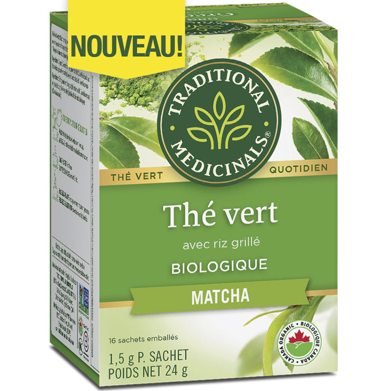 Traditional medicinals thé vert quotidien riz grillé biologique matcha