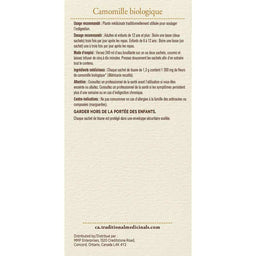Traditional medicinals tisane quotidienne camomille biologique florale notes de miel sans caféine