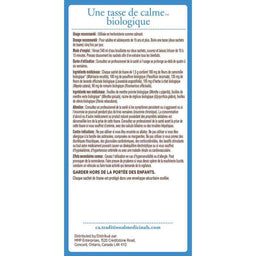 Traditional medicinals tisane relaxation cup of calm biologique lavande menthe sans caféine