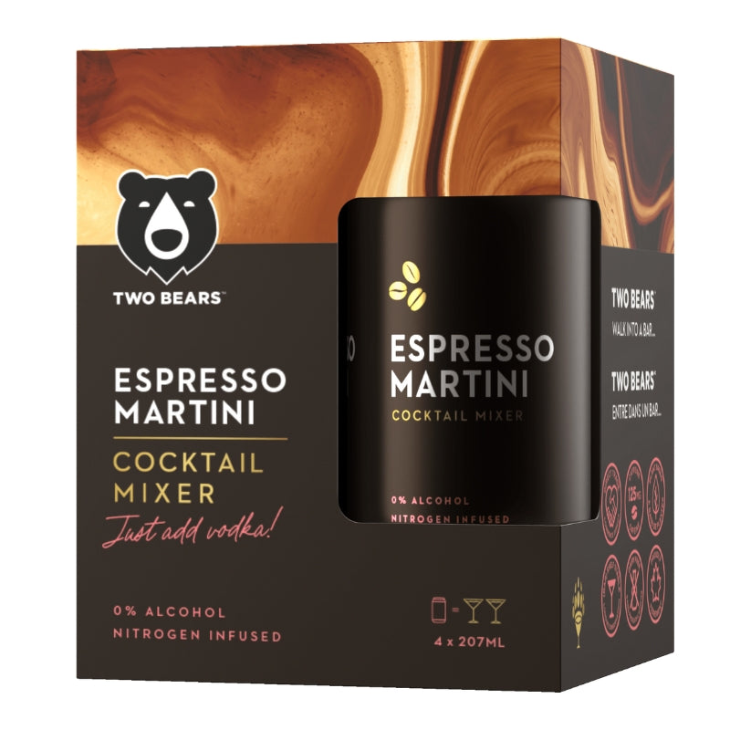 Two Bears Mélange À Cocktail Espresso Martini Sans alcool infusés à l'azote