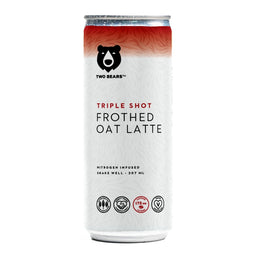Two Bears Latté Mousseux Triple Dose À L'Avoine Végane Sans gluten 175 mg caféine