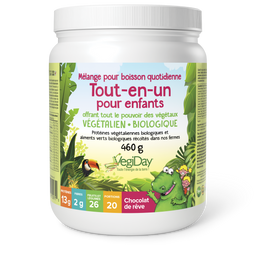 VegiDay Tout-En-Un Pour Enfants Mélange Boisson Quotidienne Chocolat Biologique Protéines Végétales Aliments verts
