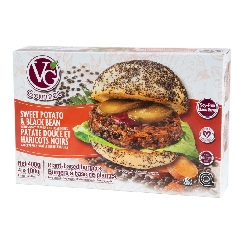 Artisan vegan burgers - Sweet potato and black bean