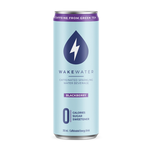 WakeWater Eau Pétillante Caféinée Mûre Sans sucre Sans calorie