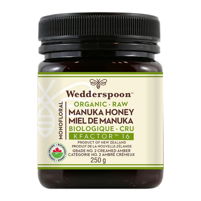 Wedderspoon Miel De Manuka KFactor 16 Cru Bio Ambré Crémeux