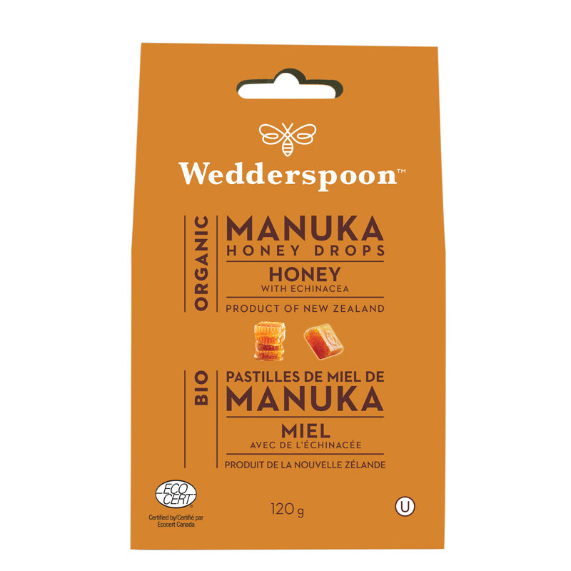 Wedderspoon pastilles miel manuka miel échinacée biologique